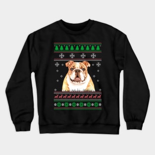 Bulldog Ugly Christmas Sweater Funny Dog Lover Owner Gifts Crewneck Sweatshirt